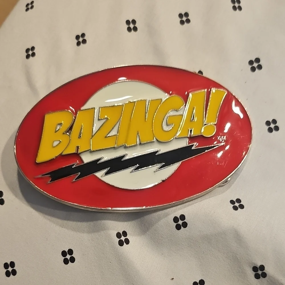 Bazinga Red and Yellow Belt Buckle